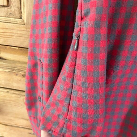 Women's Toad & Co Medium Dakotah Travel Shirt Plaid Flannel Button Down Pink‎ - Picture 6 of 11